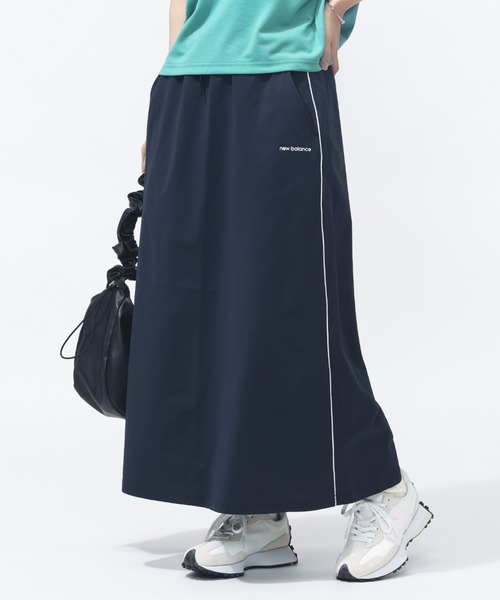 NEW BALANCE（ニューバランス）の「【別注】ニューバランス New Balance ジャージースカート 限定コラボ（スカート・レディース・ブラウン/ネイビー・S/M/L）」の2枚目の写真
