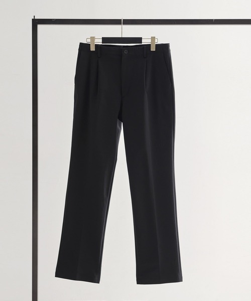 ESTNATION（エストネーション）の「ESTNATION / 1プリーツ トラウザー＜TECLOR＞（スラックス・メンズ・ブラック・MEDIUM/X-LARGE/LARGE）」の2枚目の写真