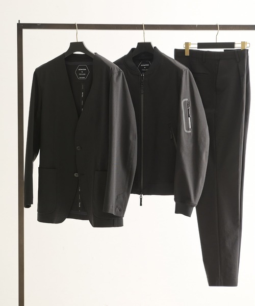 ESTNATION（エストネーション）の「ESTNATION / 1プリーツ トラウザー＜TECLOR＞（スラックス・メンズ・ブラック・MEDIUM/X-LARGE/LARGE）」の3枚目の写真