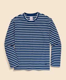 BROOKS BROTHERS | コットン　GFロゴ　マリナーストライプ　ロングスリーブTシャツ(Tシャツ/カットソー)