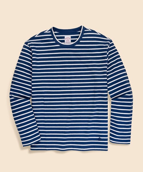 セール】コットン GFロゴ マリナーストライプ ロングスリーブTシャツ