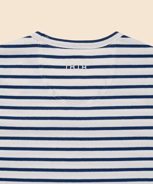 BROOKS BROTHERS（ブルックスブラザーズ）の「コットン　GFロゴ　マリナーストライプ　ロングスリーブTシャツ（Tシャツ/カットソー・メンズ・ネイビー/レッド/ホワイト・LARGE/MEDIUM/SMALL/X-LARGE）」の6枚目の写真