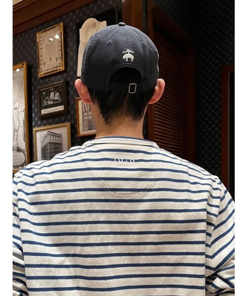 BROOKS BROTHERS（ブルックスブラザーズ）の「コットン　GFロゴ　マリナーストライプ　ロングスリーブTシャツ（Tシャツ/カットソー・メンズ・ネイビー/レッド/ホワイト・LARGE/MEDIUM/SMALL/X-LARGE）」の10枚目の写真