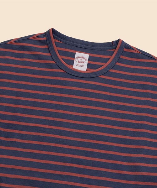 BROOKS BROTHERS（ブルックスブラザーズ）の「コットン　GFロゴ　マリナーストライプ　ロングスリーブTシャツ（Tシャツ/カットソー・メンズ・ネイビー/レッド/ホワイト・LARGE/MEDIUM/SMALL/X-LARGE）」の14枚目の写真