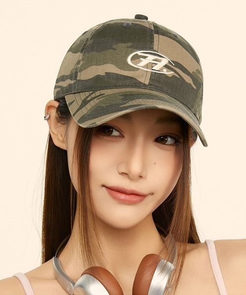 Ressaca(レサーカ)の「カモフラージュ柄ベースボールキャップ(キャップ・レディース・カーキ/グレー・FREE)」の5枚目の写真