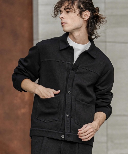 CAMBIO(カンビオ)の「mj11385- 2ポケットカットGジャン(その他アウター・メンズ・グレー/オリーブ/ブラック・M/L/XL)」の5枚目の写真