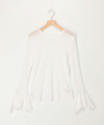 MICO COULIER（ミコクリエ）の「袖ペプラムシアープルオーバーカットソー（Tシャツ/カットソー）」