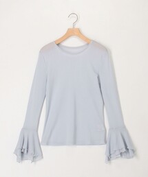 MICO COULIER（ミコクリエ）の「袖ペプラムシアープルオーバーカットソー（Tシャツ/カットソー）」