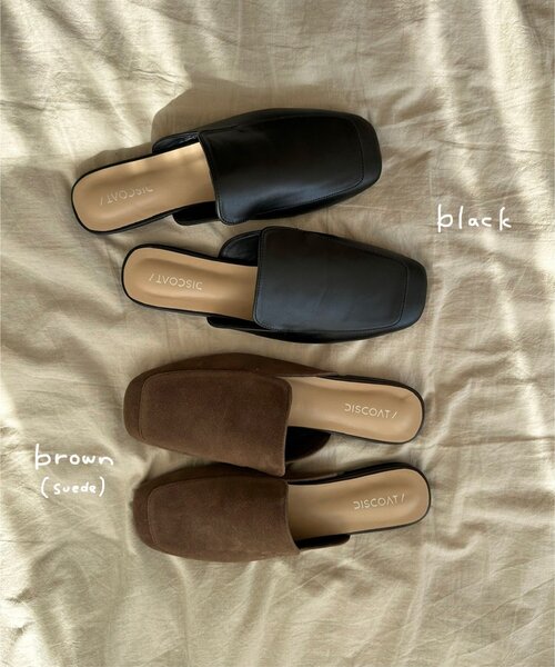 DISCOAT（ディスコート）の「フラットスリッパミュール（その他シューズ・レディース・ブラック/ブラウン・MEDIUM/LARGE）」の3枚目の写真