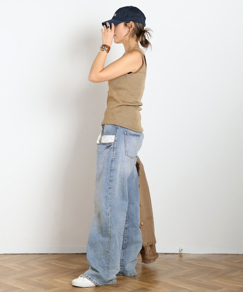 AP STUDIO（エーピーストゥディオ）の「メタリックリブニット(ゴールド)（タンクトップ・レディース・ゴールド・FREE）」の5枚目の写真