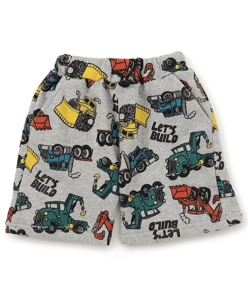 F.O.KIDS(エフオーキッズ)の「働く車総柄ショーツ(その他パンツ・キッズ・アイボリー/グレー・80/90/100/110/120/130/140)」の1枚目の写真