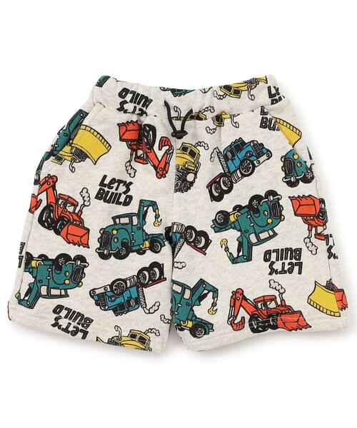 F.O.KIDS(エフオーキッズ)の「働く車総柄ショーツ(その他パンツ・キッズ・アイボリー/グレー・80/90/100/110/120/130/140)」の2枚目の写真