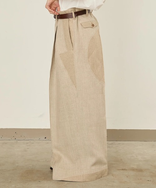 I'm here:（アイムヒアー）の「【i'm here : 】LINEN WIDE PANTS（その他パンツ・メンズ・ライトベージュ/ブラック・L/M）」の22枚目の写真