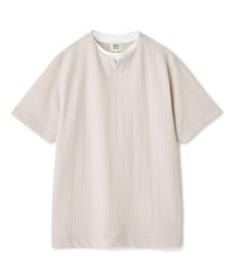 MEN'S BIGI | フェイクレイヤードキーネック半袖Tシャツ(Tシャツ/カットソー)