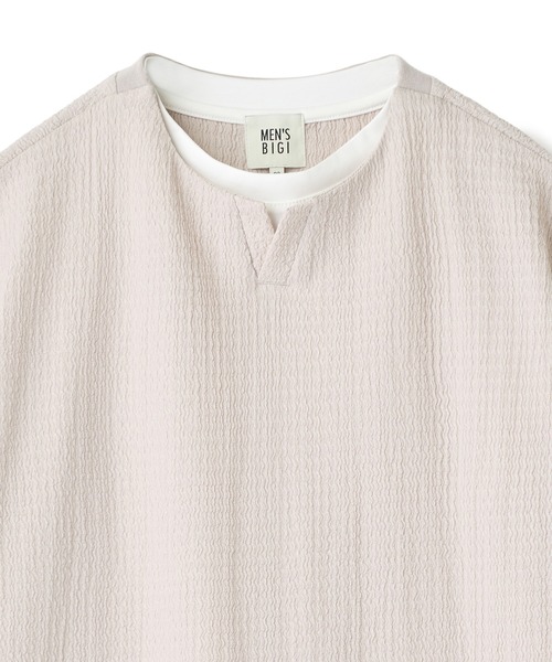 MEN'S BIGI(メンズビギ)の「フェイクレイヤードキーネック半袖Tシャツ(Tシャツ/カットソー・メンズ・ブラウン/グレー/ブラック/グリーン・02/04/03)」の20枚目の写真