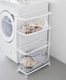 BIRTHDAY BAR | 【tower タワー】ランドリーワゴン+バスケット タワー スリム ホワイト(ボディケア/ボディクリーム)