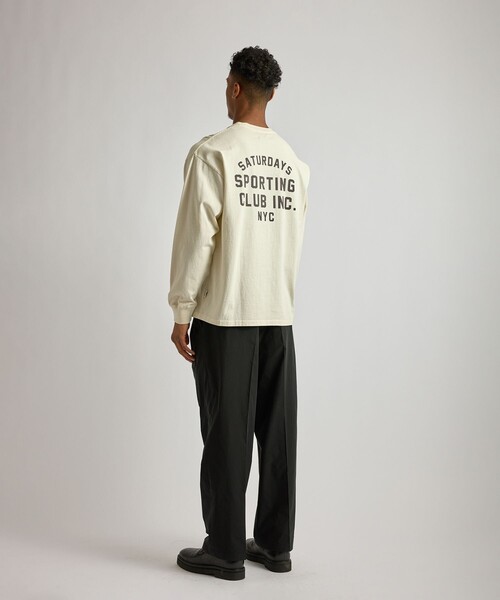 Saturdays NYC（サタデーズ ニューヨークシティ ）の「Collegiate Printed LS T-Shirt（Tシャツ/カットソー・メンズ・キナリ/スミクロ/オリーブ・XL/S/M/L）」の12枚目の写真