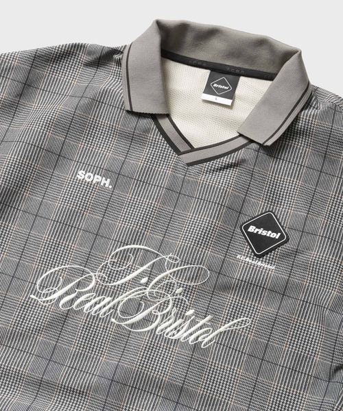 F.C.Real Bristol（エフシーレアルブリストル）の「【F.C.Real Bristol/エフシーレアルブリストル】PLAID PRACTICE POLO COLLAR PISTE（ポロシャツ・メンズ・グレー・M）」の3枚目の写真