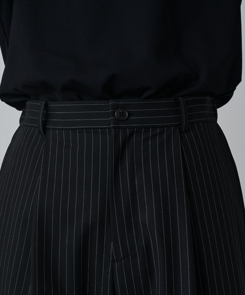 Lui's(ルイス)の「ストライプワイドスラックス(スラックス・メンズ・ブラック/ネイビー/グレー・S/M)」の11枚目の写真