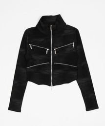 Figments（フィグメンツ）の「クロスジップデザイントップ（Tシャツ/カットソー）」