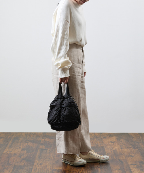 SLOW(スロウ)の「SLOW スロウ / dyed nylon-medical poach bag- 製品染ナイロン巾着バッグ 染色ナイロンハンドバッグ / 866S12S(トートバッグ・メンズ・ボルドー/ブラック/グレー・FREE)」の6枚目の写真