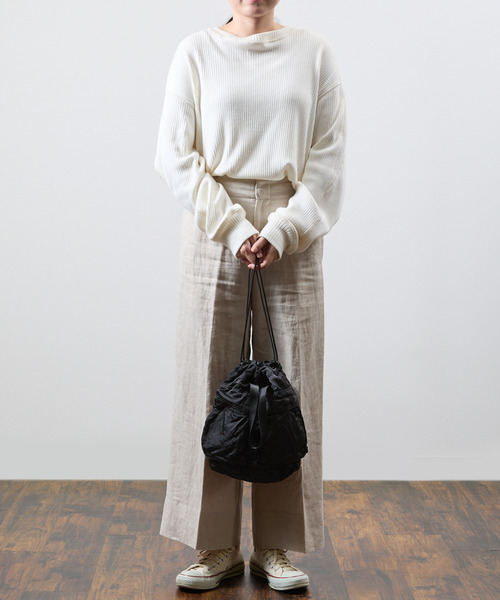 SLOW(スロウ)の「SLOW スロウ / dyed nylon-medical poach bag- 製品染ナイロン巾着バッグ 染色ナイロンハンドバッグ / 866S12S(トートバッグ・メンズ・ボルドー/ブラック/グレー・FREE)」の7枚目の写真