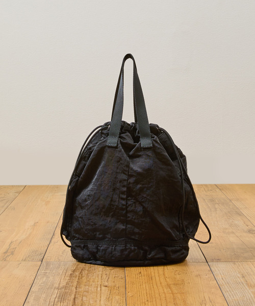 SLOW(スロウ)の「SLOW スロウ / dyed nylon-medical poach bag- 製品染ナイロン巾着バッグ 染色ナイロンハンドバッグ / 866S12S(トートバッグ・メンズ・ボルドー/ブラック/グレー・FREE)」の11枚目の写真