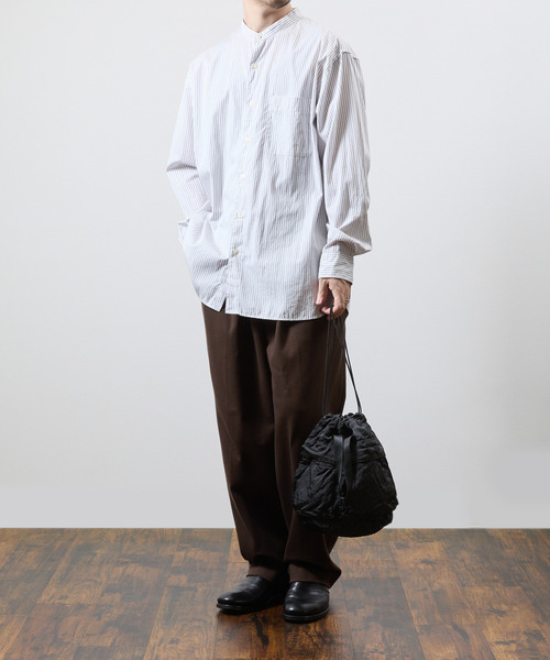 SLOW(スロウ)の「SLOW スロウ / dyed nylon-medical poach bag- 製品染ナイロン巾着バッグ 染色ナイロンハンドバッグ / 866S12S(トートバッグ・メンズ・ボルドー/ブラック/グレー・FREE)」の4枚目の写真