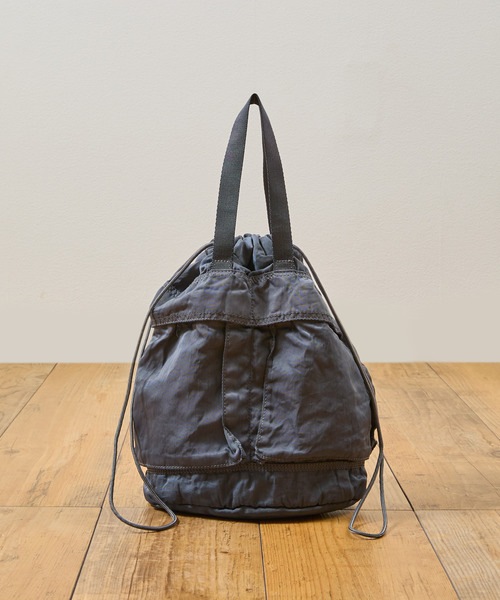 SLOW(スロウ)の「SLOW スロウ / dyed nylon-medical poach bag- 製品染ナイロン巾着バッグ 染色ナイロンハンドバッグ / 866S12S(トートバッグ・メンズ・ボルドー/ブラック/グレー・FREE)」の16枚目の写真