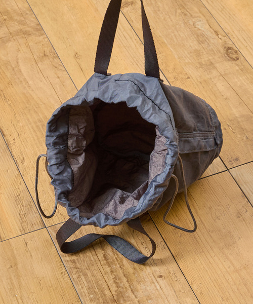 SLOW(スロウ)の「SLOW スロウ / dyed nylon-medical poach bag- 製品染ナイロン巾着バッグ 染色ナイロンハンドバッグ / 866S12S(トートバッグ・メンズ・ボルドー/ブラック/グレー・FREE)」の17枚目の写真
