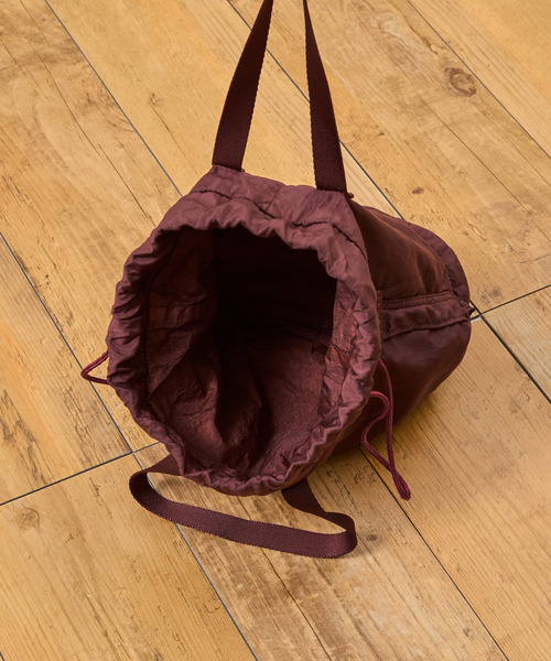 SLOW(スロウ)の「SLOW スロウ / dyed nylon-medical poach bag- 製品染ナイロン巾着バッグ 染色ナイロンハンドバッグ / 866S12S(トートバッグ・メンズ・ボルドー/ブラック/グレー・FREE)」の20枚目の写真