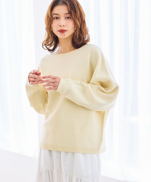 studio CLIP（スタディオクリップ）の「12ゲージCPドルマンプルオーバー（ニット/セーター・レディース・オフホワイト/ネイビー/ライトグレー/ライトグリーン・FREE）」の15枚目の写真