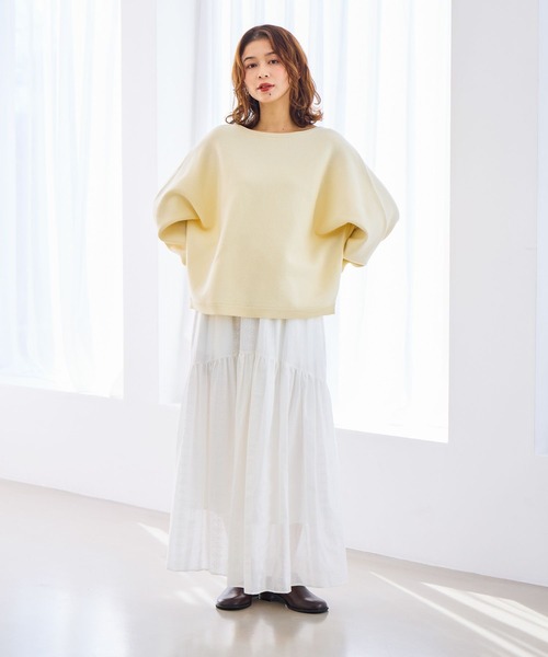 studio CLIP（スタディオクリップ）の「12ゲージCPドルマンプルオーバー（ニット/セーター・レディース・オフホワイト/ネイビー/ライトグレー/ライトグリーン・FREE）」の9枚目の写真