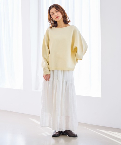 studio CLIP（スタディオクリップ）の「12ゲージCPドルマンプルオーバー（ニット/セーター・レディース・オフホワイト/ネイビー/ライトグレー/ライトグリーン・FREE）」の10枚目の写真