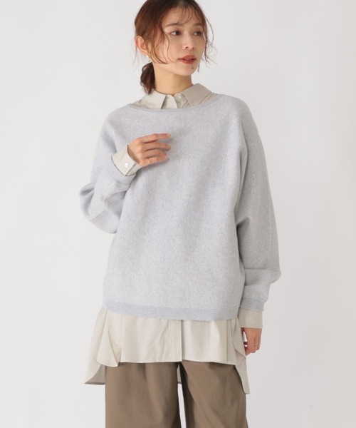 studio CLIP（スタディオクリップ）の「12ゲージCPドルマンプルオーバー（ニット/セーター・レディース・オフホワイト/ネイビー/ライトグレー/ライトグリーン・FREE）」の22枚目の写真