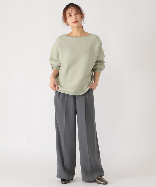 studio CLIP（スタディオクリップ）の「12ゲージCPドルマンプルオーバー（ニット/セーター・レディース・オフホワイト/ネイビー/ライトグレー/ライトグリーン・FREE）」の18枚目の写真