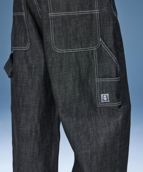 X-girl(エックスガール)の「BAGGY DENIM PANTS(デニムパンツ・レディース・ライトインディゴブルー/ブラック・S/M)」の17枚目の写真