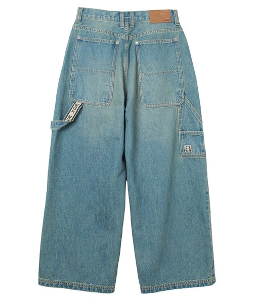 X-girl(エックスガール)の「BAGGY DENIM PANTS(デニムパンツ・レディース・ライトインディゴブルー/ブラック・S/M)」の20枚目の写真