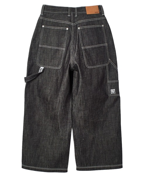 X-girl(エックスガール)の「BAGGY DENIM PANTS(デニムパンツ・レディース・ライトインディゴブルー/ブラック・S/M)」の22枚目の写真