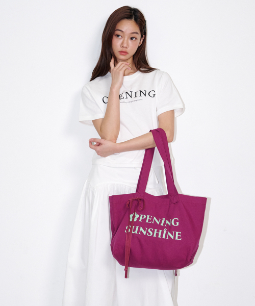 OPENING SUNSHINE(オープニングサンシャイン)の「ロゴ半袖クロップTシャツホワイト(Tシャツ/カットソー・レディース・ホワイト・FREE)」の5枚目の写真