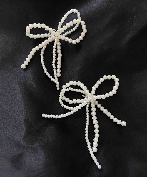 Jasmine Grandiflorum（ジャスミングランディフローラム）の「【Jasmine】パールリボンチャーム（シューズ小物/雑貨・レディース・ホワイト/シルバー・FREE）」の13枚目の写真