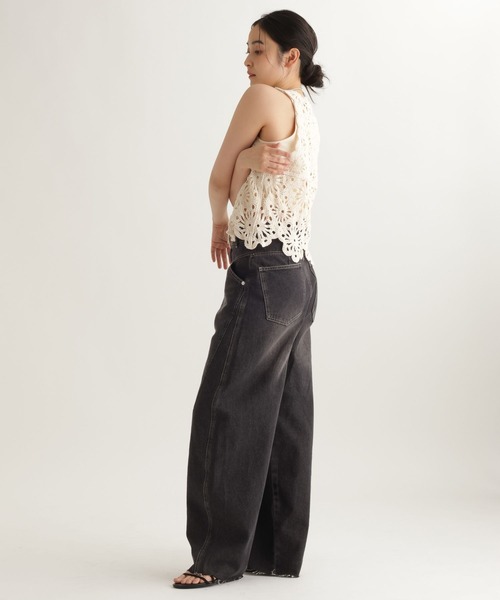 studio CLIP（スタディオクリップ）の「【daily CLIP】デニムヨークパンツ（デニムパンツ・レディース・ブラック/ライトブルー・FREE）」の14枚目の写真