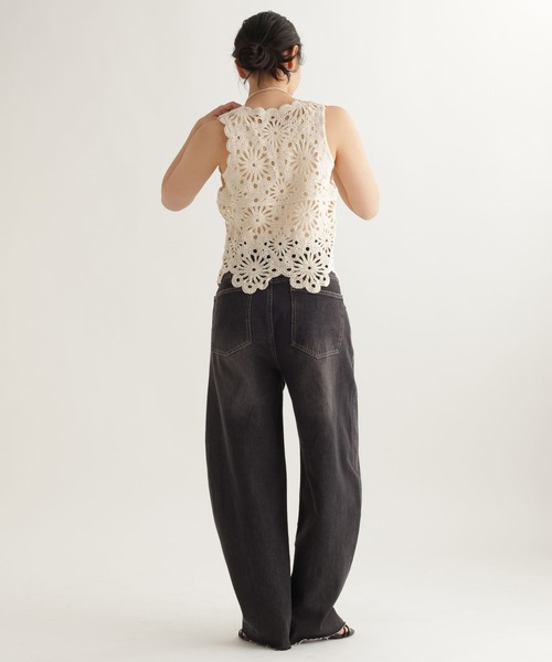 studio CLIP（スタディオクリップ）の「【daily CLIP】デニムヨークパンツ（デニムパンツ・レディース・ブラック/ライトブルー・FREE）」の15枚目の写真