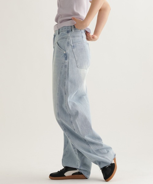 studio CLIP（スタディオクリップ）の「【daily CLIP】デニムヨークパンツ（デニムパンツ・レディース・ブラック/ライトブルー・FREE）」の17枚目の写真