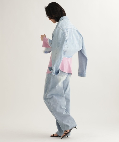 studio CLIP（スタディオクリップ）の「【daily CLIP】デニムヨークパンツ（デニムパンツ・レディース・ブラック/ライトブルー・FREE）」の8枚目の写真