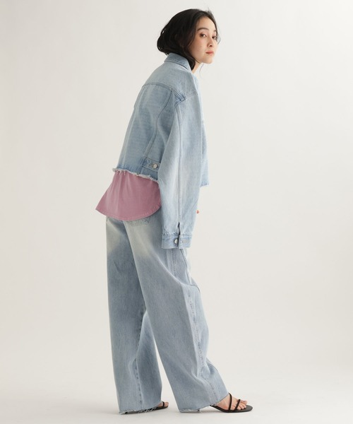 studio CLIP（スタディオクリップ）の「【daily CLIP】デニムヨークパンツ（デニムパンツ・レディース・ブラック/ライトブルー・FREE）」の9枚目の写真