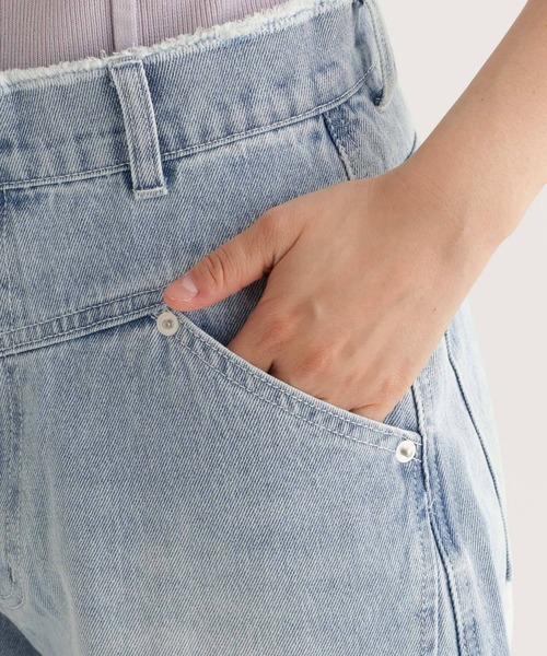 studio CLIP（スタディオクリップ）の「【daily CLIP】デニムヨークパンツ（デニムパンツ・レディース・ブラック/ライトブルー・FREE）」の21枚目の写真