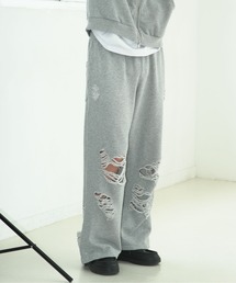 SEQUENZ（シークエンズ）の「【SEQUENZ/シークエンズ】ダメージ加工スウェットパンツ（スウェットパンツ）」
