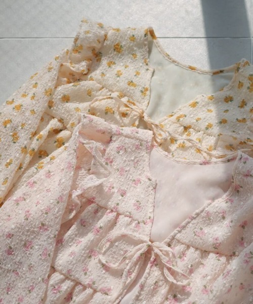 flower（フラワー）の「ハピネスブルームブラウス（シャツ/ブラウス・レディース・ピンク/イエロー・FREE）」の5枚目の写真