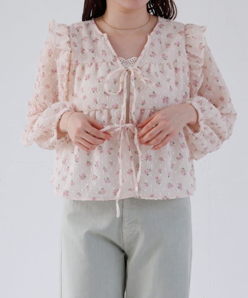 flower（フラワー）の「ハピネスブルームブラウス（シャツ/ブラウス・レディース・ピンク/イエロー・FREE）」の6枚目の写真